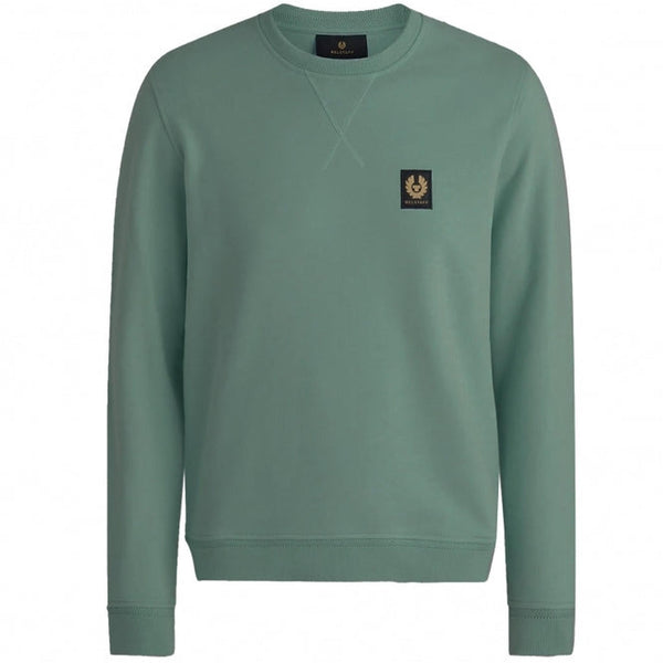 belstaff crew neck sweatshirt mineral green p62745 943065 medium