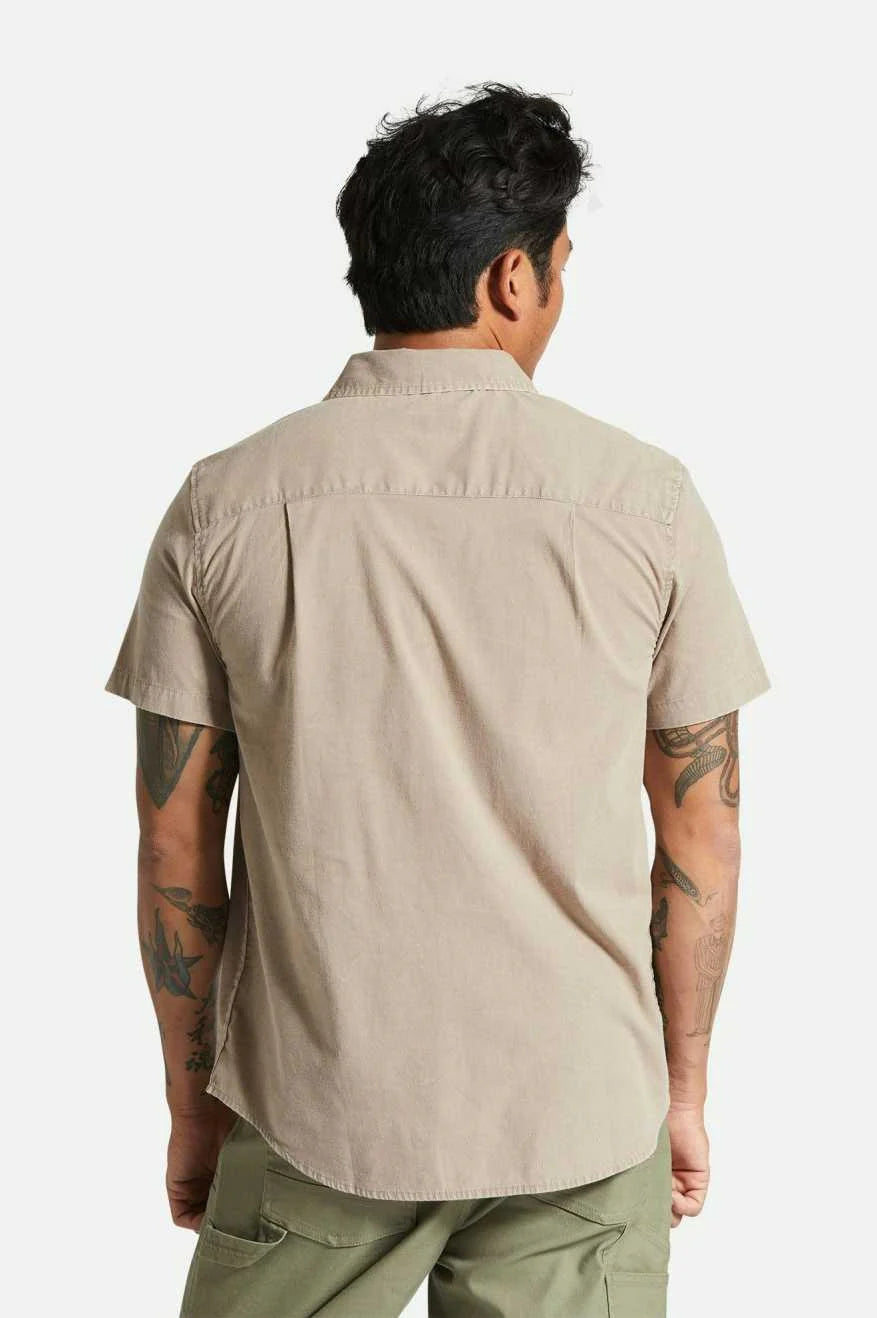 brixton CHARTER SOL WASH S S WVN cinder grey sol wash 3