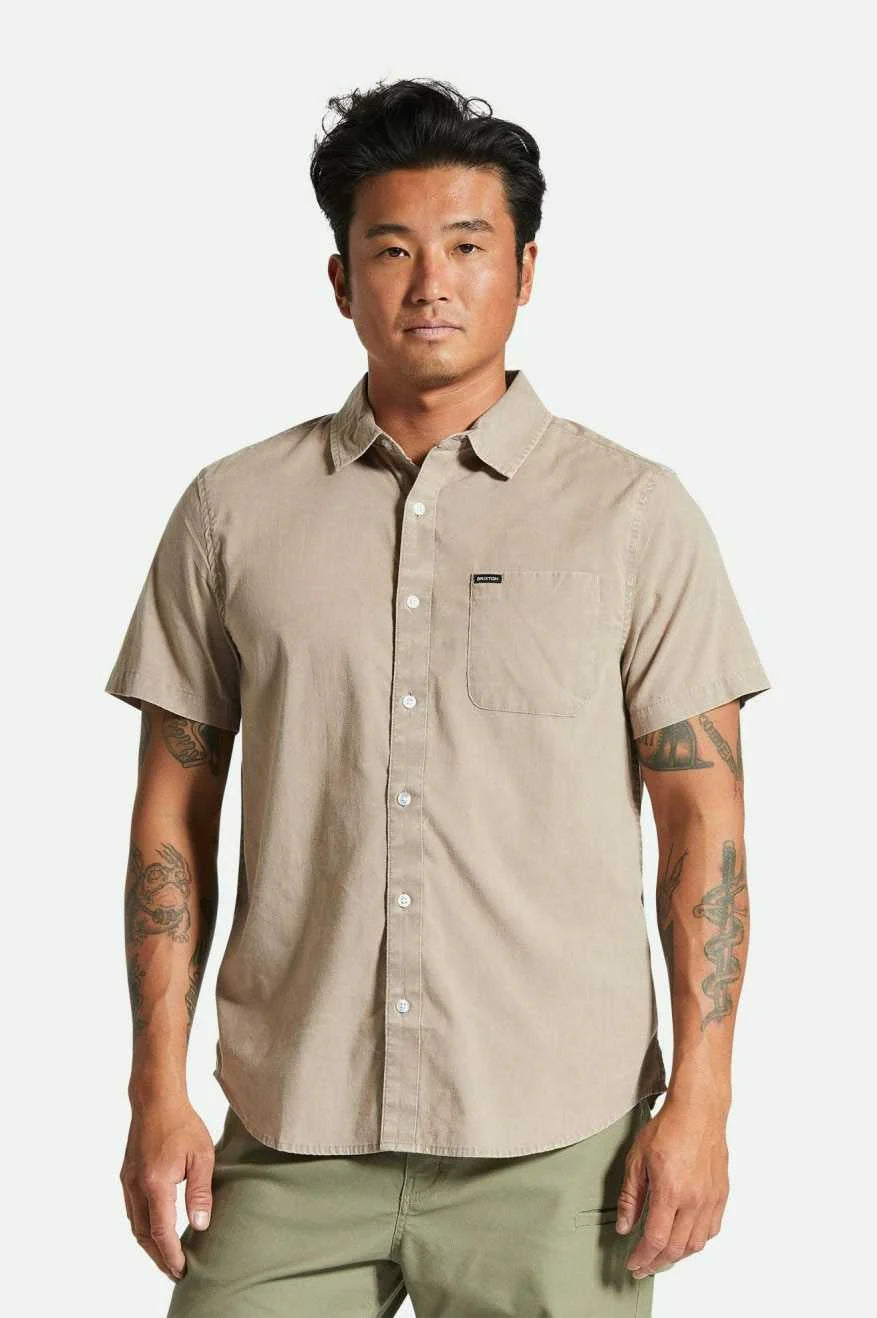 brixton CHARTER SOL WASH S S WVN cinder grey sol wash 4
