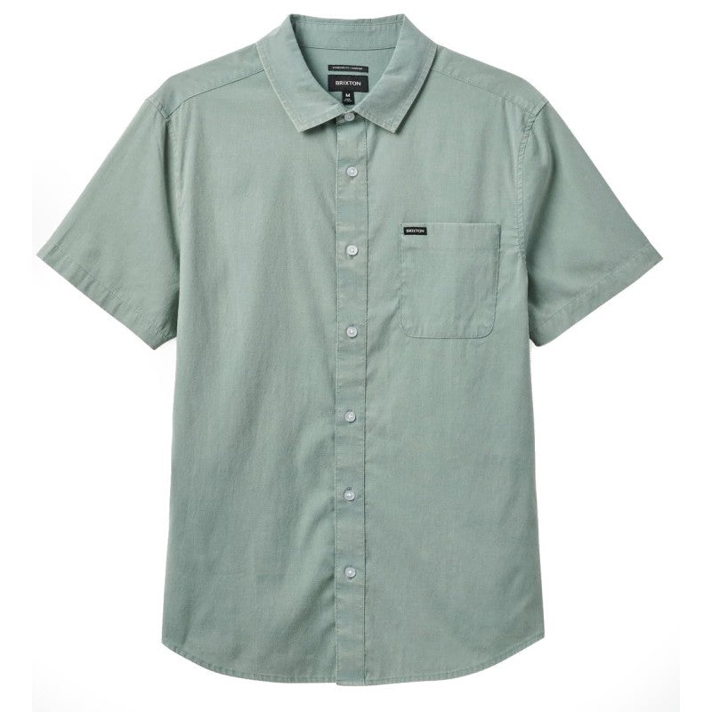 Brixton Charter Sol Wash S/S Woven — Sepia / Cinder Grey