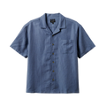 Brixton Bunker Linen Blend S/S — Flint Stone Blue / Whitecap