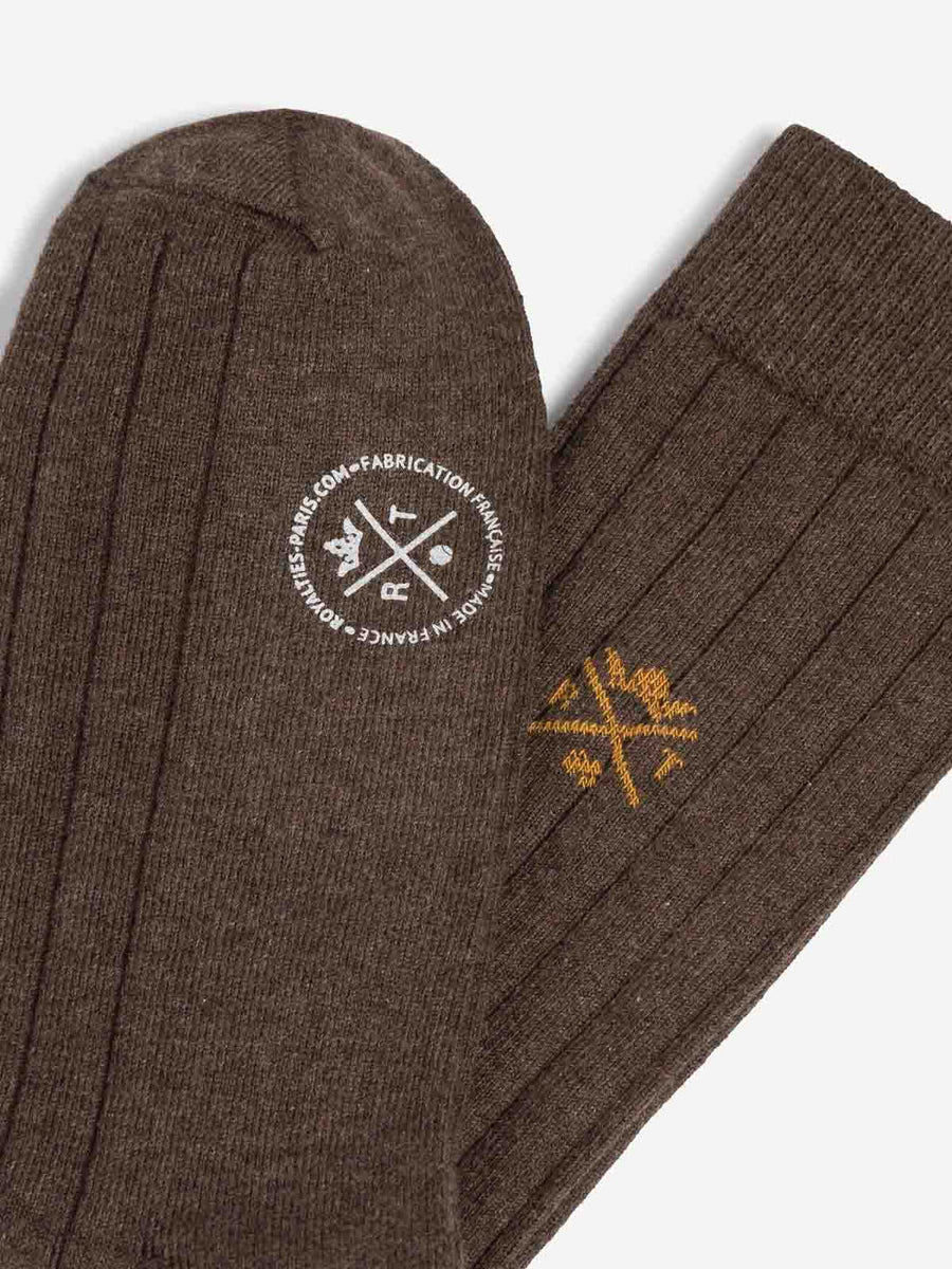 chaussettes royalties homme made in france mickey brown d2