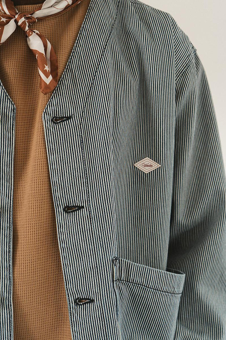 Wooden Loco Denim Cardigan — Righe Homme-WOODEN-Industrie