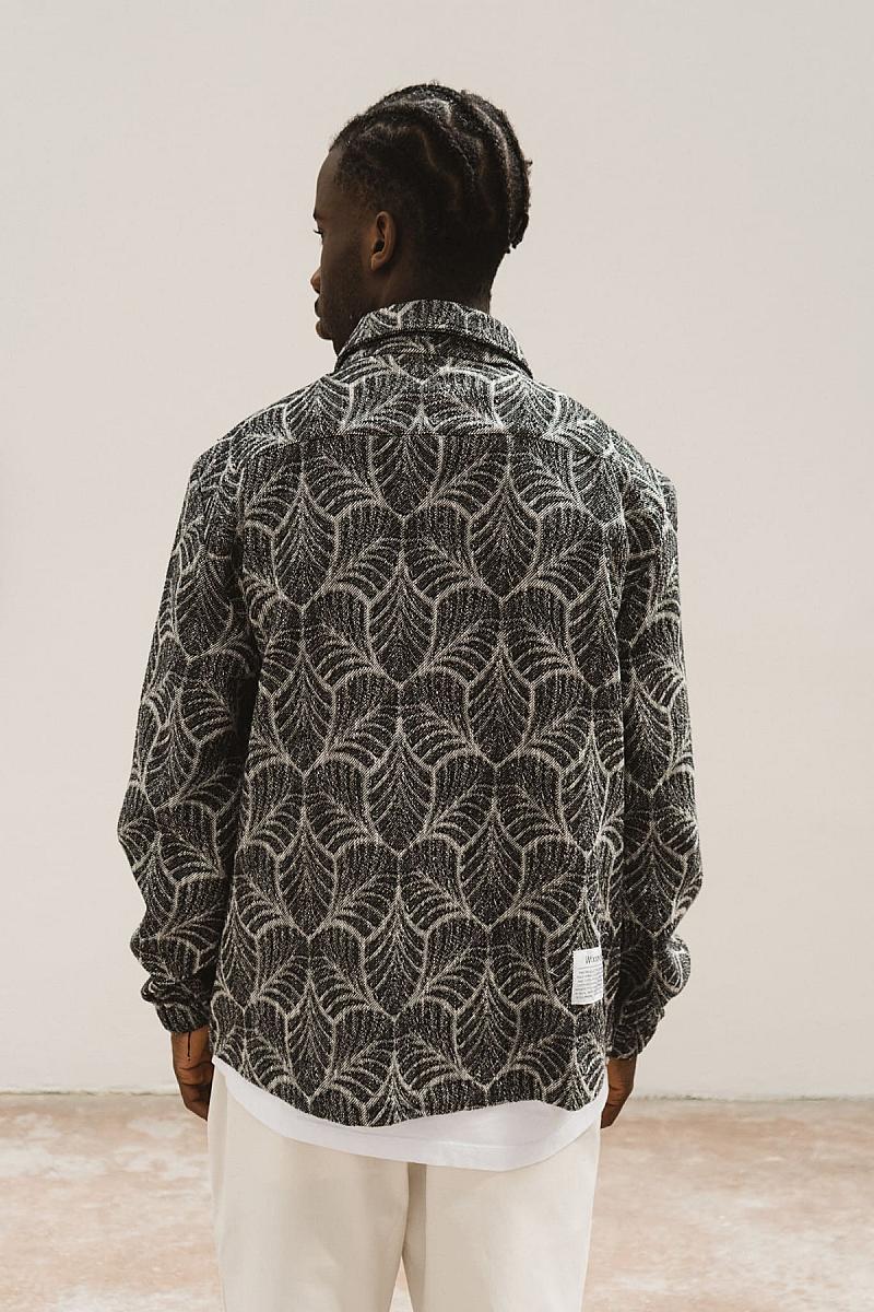 Wooden Aidan Jacket — Nero Jacquard Homme-WOODEN-Industrie