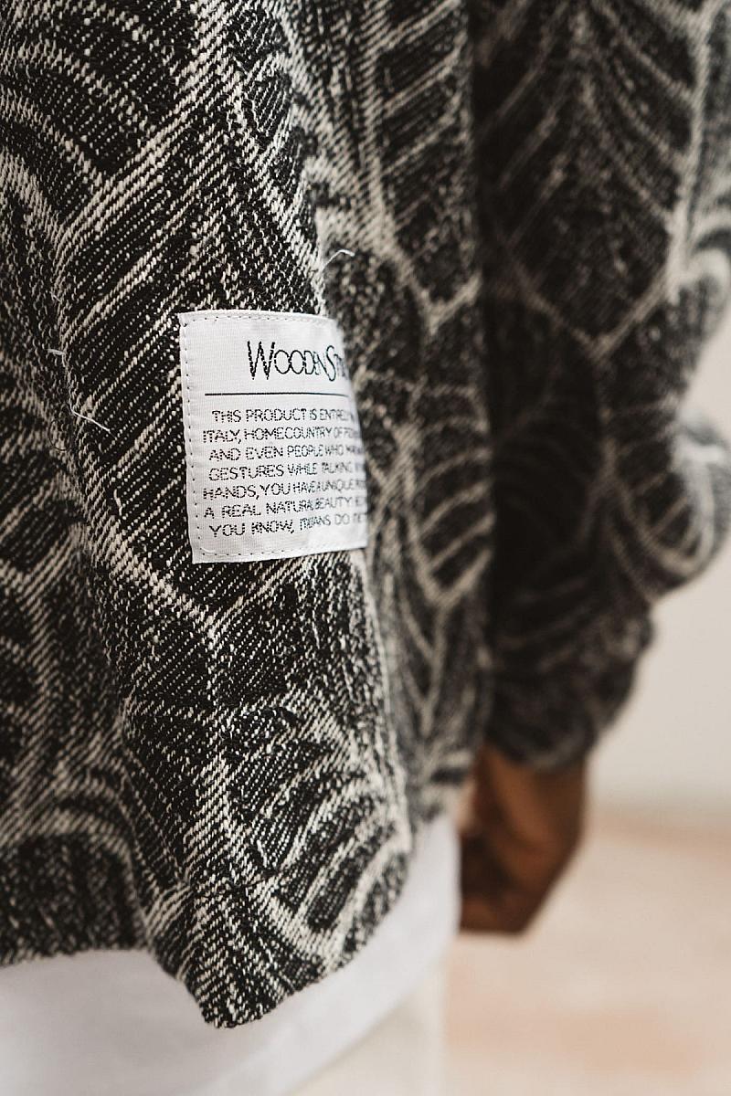 Wooden Aidan Jacket — Nero Jacquard Homme-WOODEN-Industrie