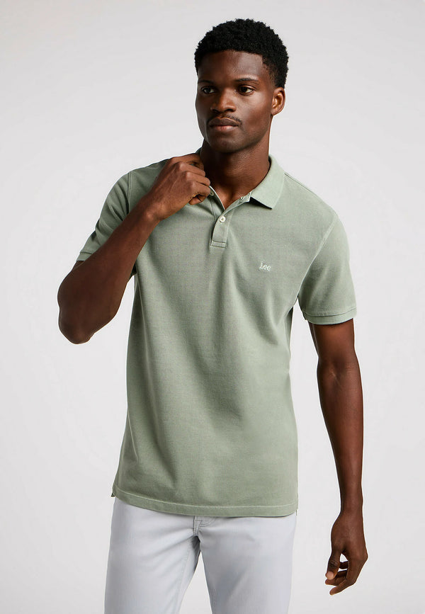 Lee Polo Garment Dye — Olive Grove