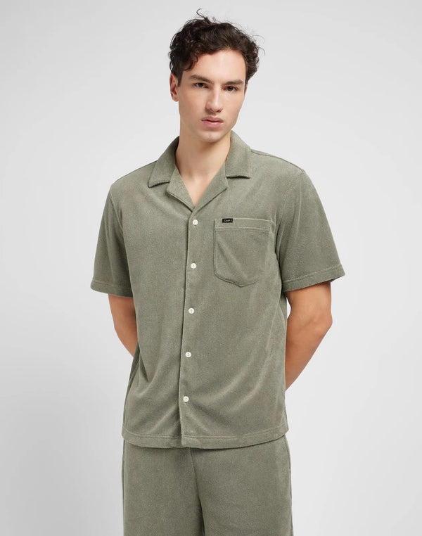 Lee Chemise Knit Camp Shirt — Olive Grove
