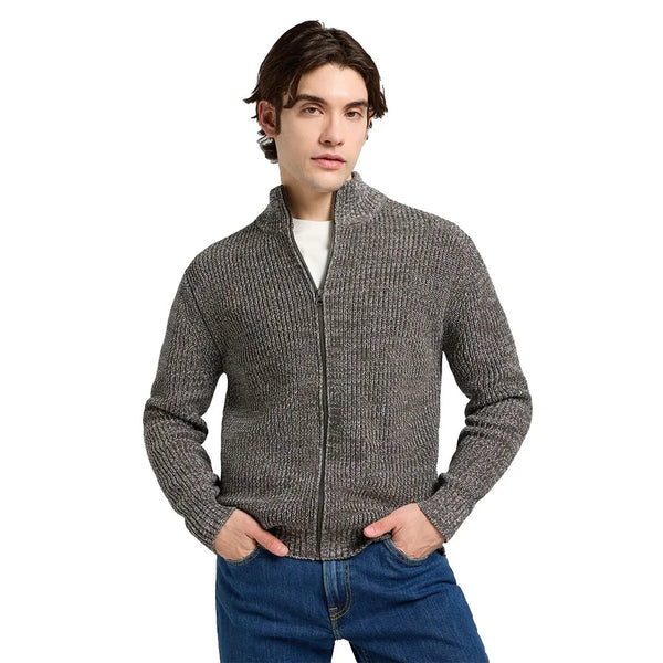 Lee Cardigan Zip — Smoke Gray