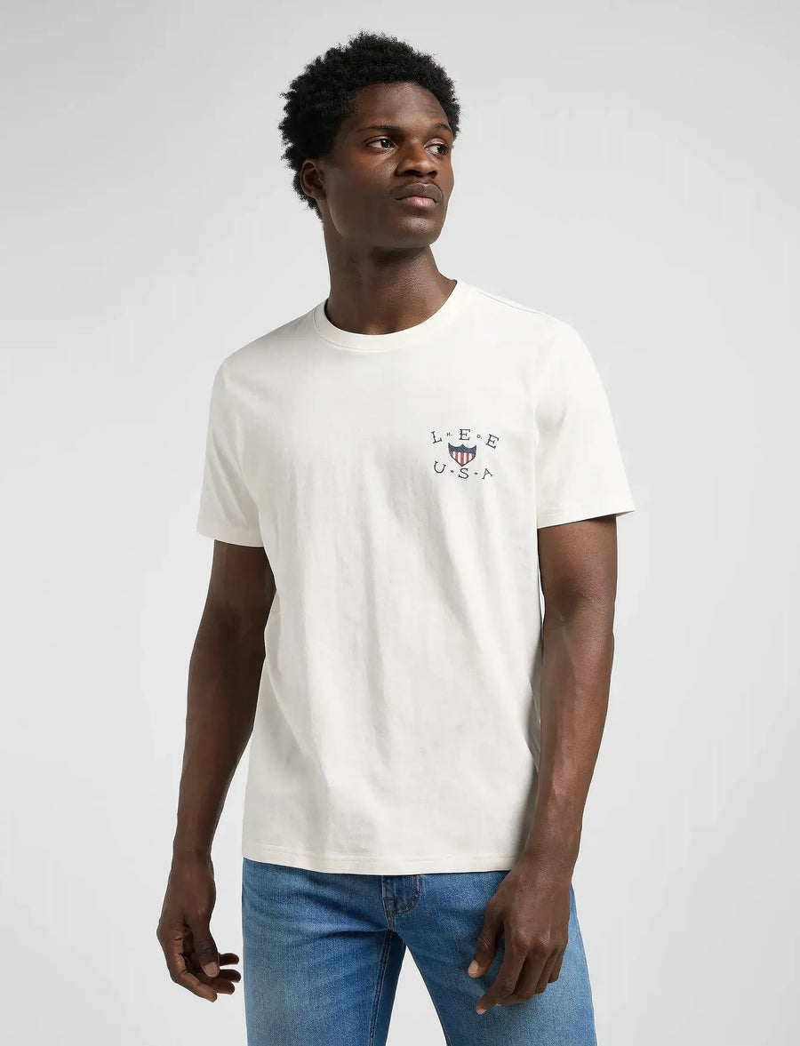 Lee T-shirt Essential Graphic Tee — Ecru