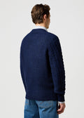 meski sweter wrangler cable knit sweater denim heather 112371654  1 