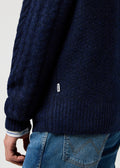 meski sweter wrangler cable knit sweater denim heather 112371654  4 