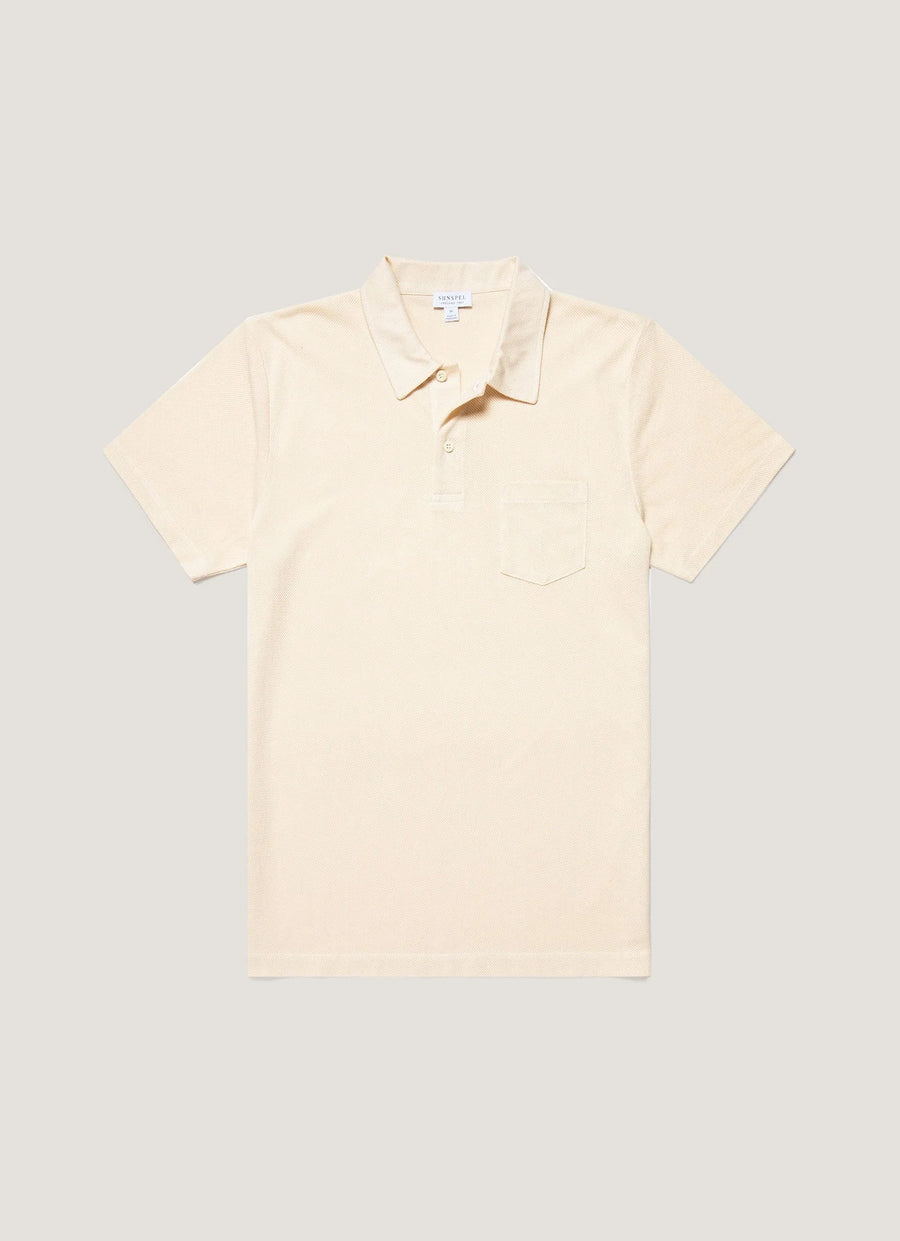Sunspel Polo Riviera — Undyed