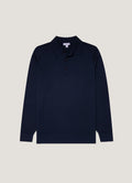 Sunspel Polo Merino IS — Light Navy