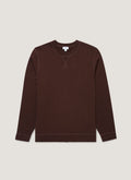 Sunspel Sweatshirt — Truffle / Dark Green