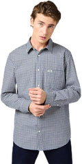 wrangler 1 PKT SHIRT NAVY GINGHAM