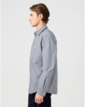 wrangler 1 PKT SHIRT NAVY GINGHAM 4