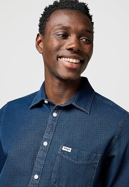 wrangler 1 PKT SHIRT blue oxide 1