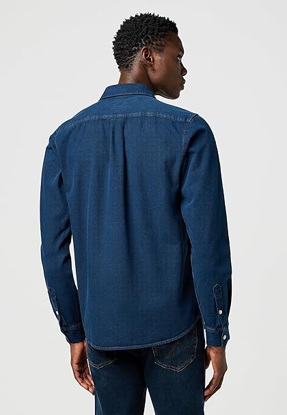 wrangler 1 PKT SHIRT blue oxide 3